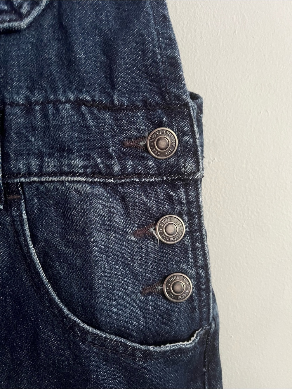 We The Free Dark Blue Denim Women's Overalls - Picture 3 of 10
